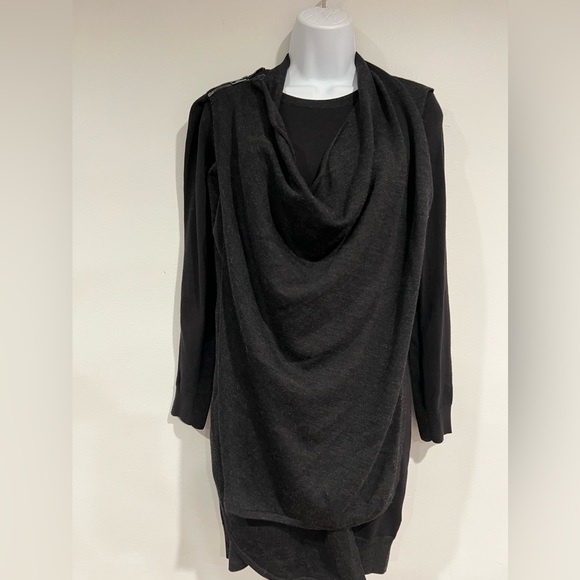 NWT All Saints Drina wrap sexy wool Dress - Picture 5 of 15